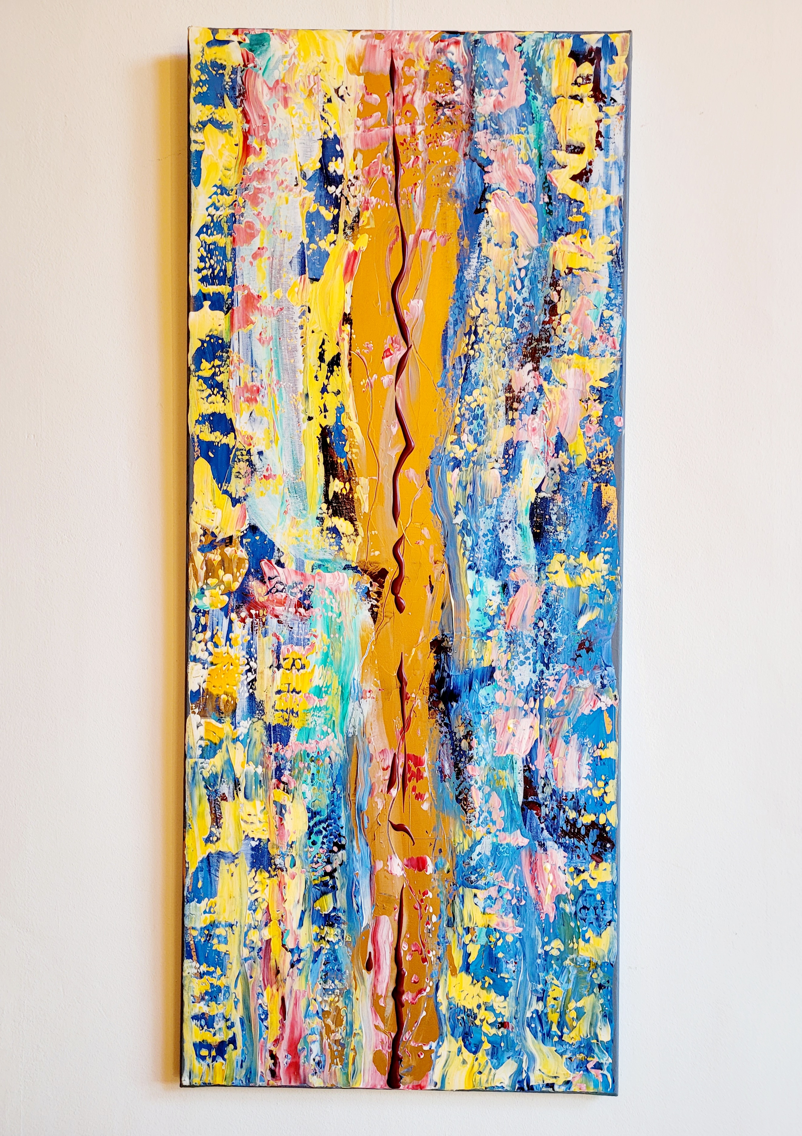 "Kirschblüte", Acryl auf Leinwand, 120 x 50 cm